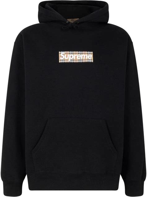 supreme burberry bogo hoodie|Burberry box logo sweatshirt.